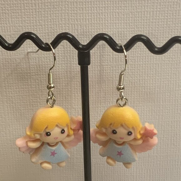 Angel Earring, Angel Jewelry, Gift Idea, Silly Earring, Religious Earring - Picture 4 of 6
